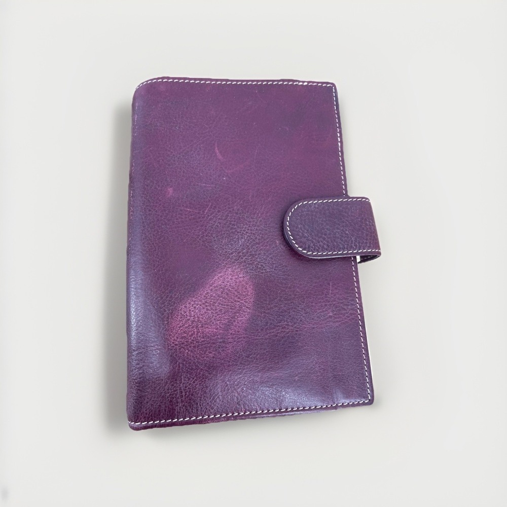 Gillio Firenze Leather Planner Organizer A5 Burgundy Ring Binder Luxury Italy